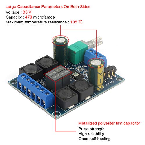 2pcs TPA3116D2 Class D Stereo DC 5V—24V 2x50W High Power, Digital Audio Amplifier, Subwoofer Power Amplifier Board, Suitable for Home Audio、car Speakers, DIY