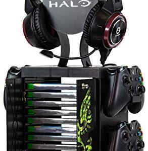 Numskull Official Halo Gaming Locker, Controller Holder, Headset Stand for Xbox Series X|S, PS5, Nintendo Switch - Official 343 Industries Merchandise