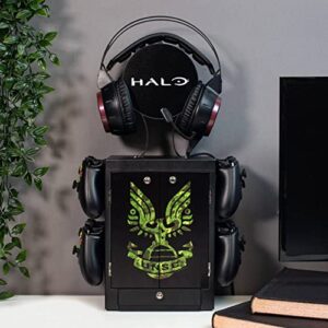 Numskull Official Halo Gaming Locker, Controller Holder, Headset Stand for Xbox Series X|S, PS5, Nintendo Switch - Official 343 Industries Merchandise