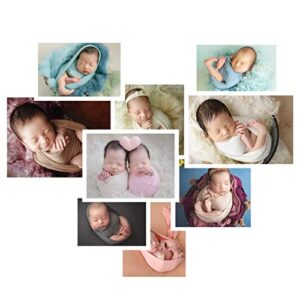 Zeroest Newborn Photography Stretch Wrap Boy Girl Baby Wraps Photography Props Baby Photo Prop Stretch Blanket for Baby (White)