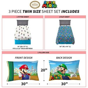 Franco Kids Bedding Super Soft Microfiber Sheet Set, Twin, Mario