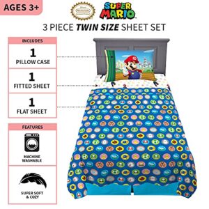 Franco Kids Bedding Super Soft Microfiber Sheet Set, Twin, Mario