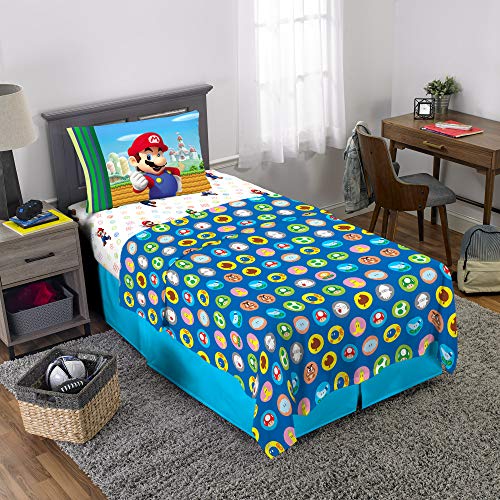 Franco Kids Bedding Super Soft Microfiber Sheet Set, Twin, Mario