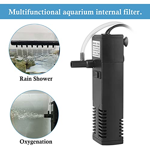 FEDOUR Submersible Aquarium Internal Filter, Filter with Water Pump for Fish Tank up to 35 Gallon (for 1-20 Gallon)