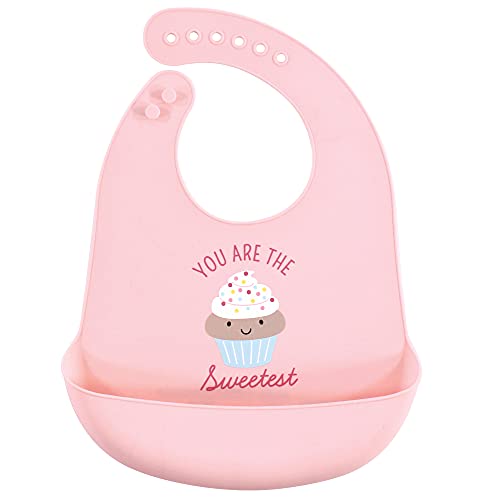 Hudson Baby Unisex Baby Silicone Bibs, Sweetest Cupcake, One Size