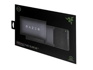razer 15" protective laptop sleeve: scratch & water-resistant - padded interior lining - snag-free velcro - flip-out mouse mat - classic black, rc21-01580100-r3m1