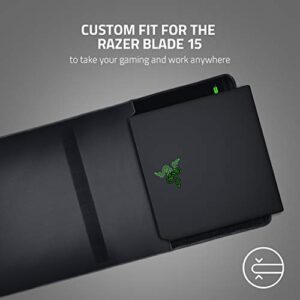 Razer 15" Protective Laptop Sleeve: Scratch & Water-Resistant - Padded Interior Lining - Snag-Free Velcro - Flip-Out Mouse Mat - Classic Black, RC21-01580100-R3M1