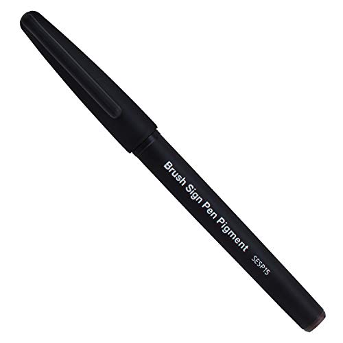 Pentel Arts Sign Pen Brush, Black Pigment Ink, 1 Pack (SESP15BPA)