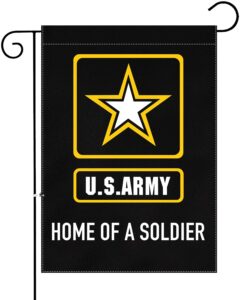 us military us army flag official licensed united state american military veteran retire home of a soldier armed forces rangers, double sided banner 12.5" x 18" made usa