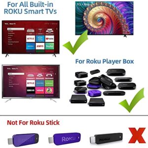 New Universal Remote fit for All Roku TV(JVC/RCA/Philips/Element/LG/TCL and More), Roku Box/Player/Express, Bose Wave I/II/III/IV and Apple 1/2/3 Generations [NOT for Roku Stick]