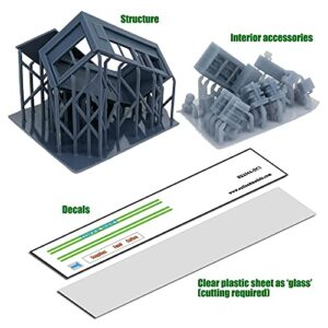 Outland Models Railway Scenery Convenience Store & Accessories 1:160 N Scale