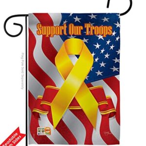 Breeze Decor Proud Grandparent Garden Flag Pack Armed Forces Marine Corps USMC Semper Fi United State American Military Veteran Retire Official Support Our Troops House Yard Gift, Made in USA