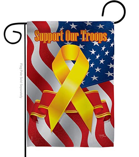 Breeze Decor Proud Grandparent Garden Flag Pack Armed Forces Marine Corps USMC Semper Fi United State American Military Veteran Retire Official Support Our Troops House Yard Gift, Made in USA