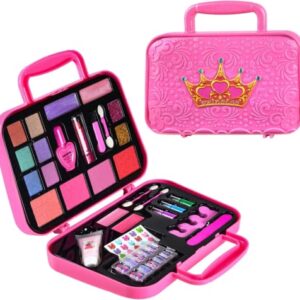 Toysical Kids Makeup Kit for Girl, Kids Makeup with Remover, Washable, Non Toxic Pretend Makeup for Little Girl, Princess Girls Toys, Girls Birthday Gifts Age 3+ Year Old