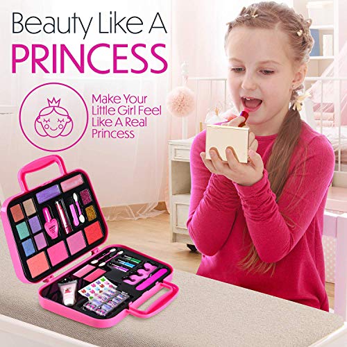 Toysical Kids Makeup Kit for Girl, Kids Makeup with Remover, Washable, Non Toxic Pretend Makeup for Little Girl, Princess Girls Toys, Girls Birthday Gifts Age 3+ Year Old