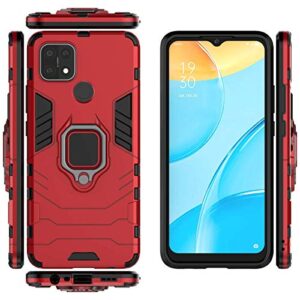 qiongni case for oppo a15 case cover,magnetic car mount bracket shell case for oppo a15 cph2185 case red