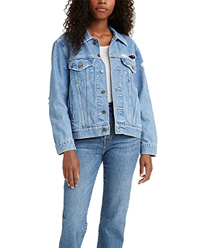 Levi's Women's Ex-Boyfriend Trucker Jacket, Pick Holes, Medium