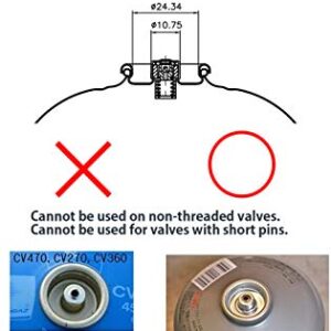 CAMPINGMOON Camping Grill Propane Gas Stove Adapter with Extend Hose(11.8"/30cm), Input: EN417 Lindal Valve Canister, Output: Propane Gas Stove Z29-30