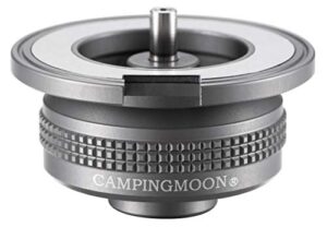 campingmoon camping gas stove adapter, input: en417 lindal valve canister, output: butane gas stove z13m