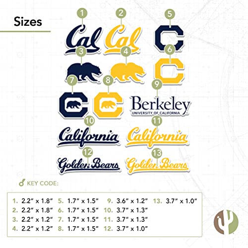 Desert Cactus University of California Berkeley Sticker Golden Bears Cal UC Stickers Vinyl Decals Laptop Water Bottle Car Scrapbook T2 (Type 2)