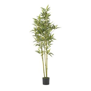 christopher knight home soperton 4.5' x 2' artificial bamboo plant, green
