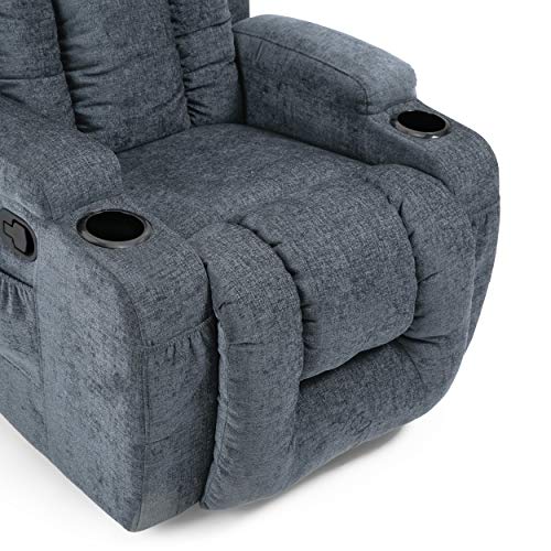 Christopher Knight Home Lavonia Massage Recliner, Wood, Charcoal + Black