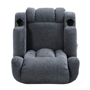 Christopher Knight Home Lavonia Massage Recliner, Wood, Charcoal + Black