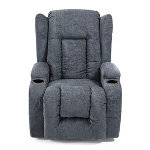 Christopher Knight Home Lavonia Massage Recliner, Wood, Charcoal + Black