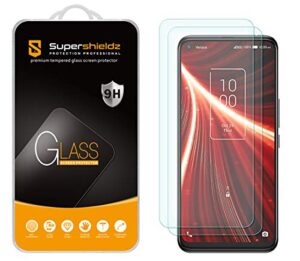 supershieldz (2 pack) designed for tcl 10 5g uw tempered glass screen protector, anti scratch, bubble free