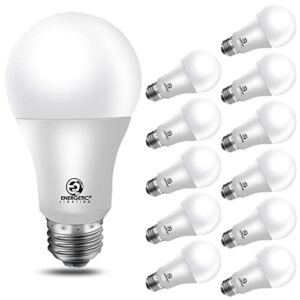 energetic 12-pack a19 led bulb 100w natural white 4000k dimmable light bulbs, 13.5w 1600lm cri80+, 15000hrs, ul listed