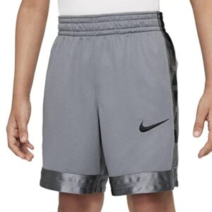 Nike Boy's Dry Shorts Elite Stripe (Little Kids/Big Kids) Smoke Grey/Black MD (10-12 Big Kid)