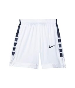 nike boy's dry shorts elite stripe (big kids) white/black md (10-12 big kid)