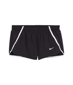 nike girl's dry sprinter shorts (little kids/big kids) black/white/white sm (7-8 big kid)