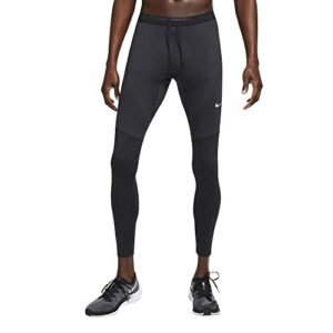 nike men phenom elite running tights (large, black)