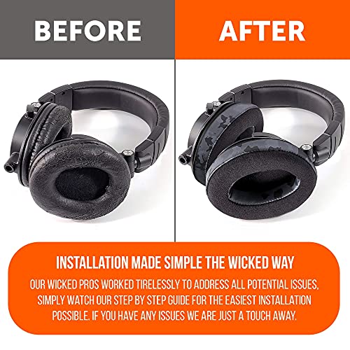 Comfort Style Pack | WC Wicked Cushions Replacement Earpads for ATH M50X - Fits Audio Technica M40X / M50XBT / HyperX Cloud & Cloud 2 / SteelSeries Arctis 3/5 / 7 / 9X & Pro Wireless/Stealth 600