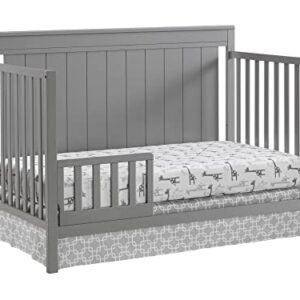 Oxford Baby Lazio 4-in-1 Convertible Crib, Dove Gray, GreenGuard Gold Certified