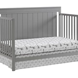 Oxford Baby Lazio 4-in-1 Convertible Crib, Dove Gray, GreenGuard Gold Certified