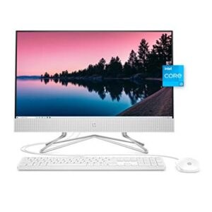 HP All-in-One Desktop PC, 11th Gen Intel Core i3-1115G4 Processor, 8 GB RAM, 512 GB SSD Storage, Full HD 23.8” Display, Windows 10 Home, Remote Work Ready, Mouse and Keyboard (24-dp1250, 2021)