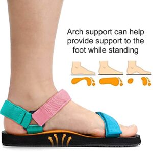 ALEADER Comfortable Summer Sandals for Women, Original Sport Sandals for Water, Beach, Walking Shoes, Rainbow, 11 US