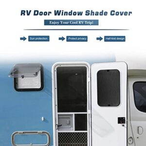 RV Door Window Shade Cover, Sun Blackout Fabric for Camper Privacy Entrance (16 x 25 inch)