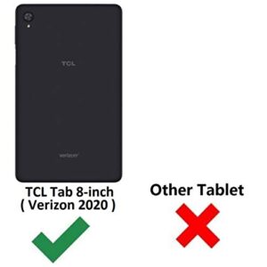 Verizon TCL Tab and TCL Tab Family Edition 8-inch Tablet Case, [Kickstand] [Case for Kids] Shockproof Silicone Case Tablet Protective Bracket Stand Cover Case for TCL Tab (Verizon) (Black)