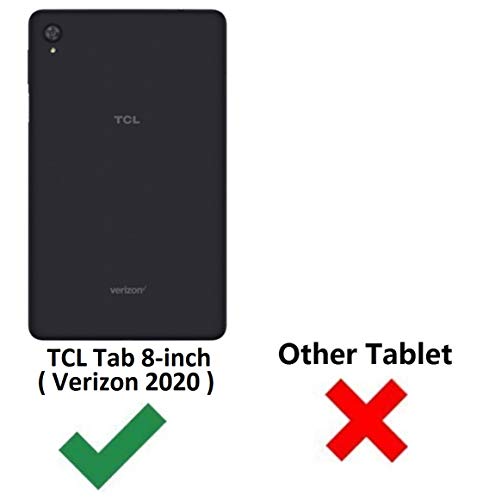 Verizon TCL Tab and TCL Tab Family Edition 8-inch Tablet Case, [Kickstand] [Case for Kids] Shockproof Silicone Case Tablet Protective Bracket Stand Cover Case for TCL Tab (Verizon) (Black)