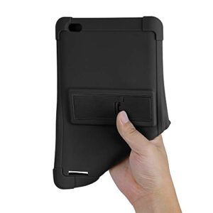 Verizon TCL Tab and TCL Tab Family Edition 8-inch Tablet Case, [Kickstand] [Case for Kids] Shockproof Silicone Case Tablet Protective Bracket Stand Cover Case for TCL Tab (Verizon) (Black)