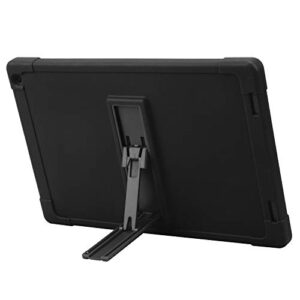 verizon tcl tab and tcl tab family edition 8-inch tablet case, [kickstand] [case for kids] shockproof silicone case tablet protective bracket stand cover case for tcl tab (verizon) (black)