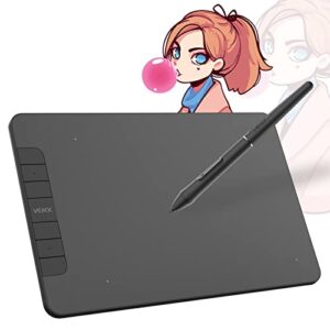 VEIKK VK640 Drawing Tablet 6 x4 inch OSU Tablet with Battery-Free Stylus for Android, Windows, Mac, Chrome, Linux OS, Support Tilt Function(8192 Level Pressure)