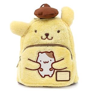loungefly sanrio pompompurin cosplay adult womens double strap shoulder bag purse, one size