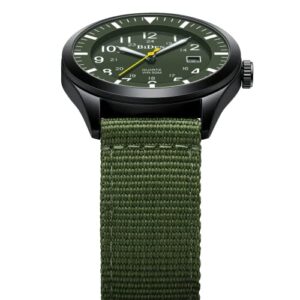 HANPOSH Mens Watches Waterproof Military Watches for Men Analog Tactical Wrist Watch Army Field Watches Work Watch Outdoor Casual Quartz Japanese Movement Nylon Band Black Green