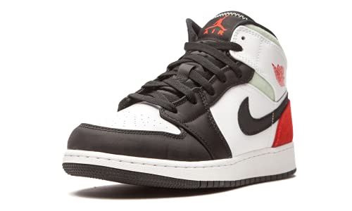 Jordan Youth Air 1 Mid SE GS BQ6931 100 Red/Grey/Black Toe - Size 5.5Y