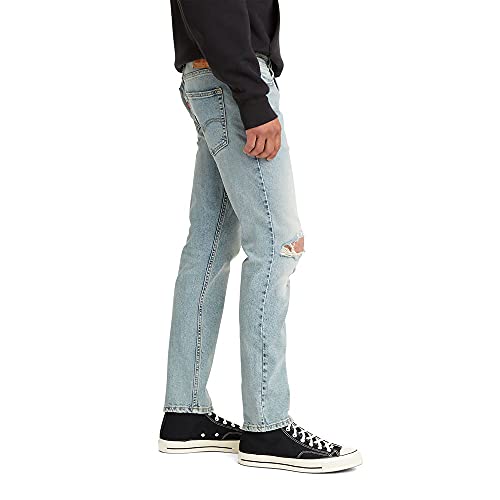 Levi's Men's 512 Slim Taper Fit Jeans, Hypertrack Destructed-Light Indigo, 28W x 32L