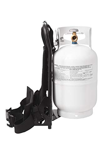 Flame King Propane Tank Alice Frame Backpack Carrier for 10LB Cylinder and Weed Torch, Black